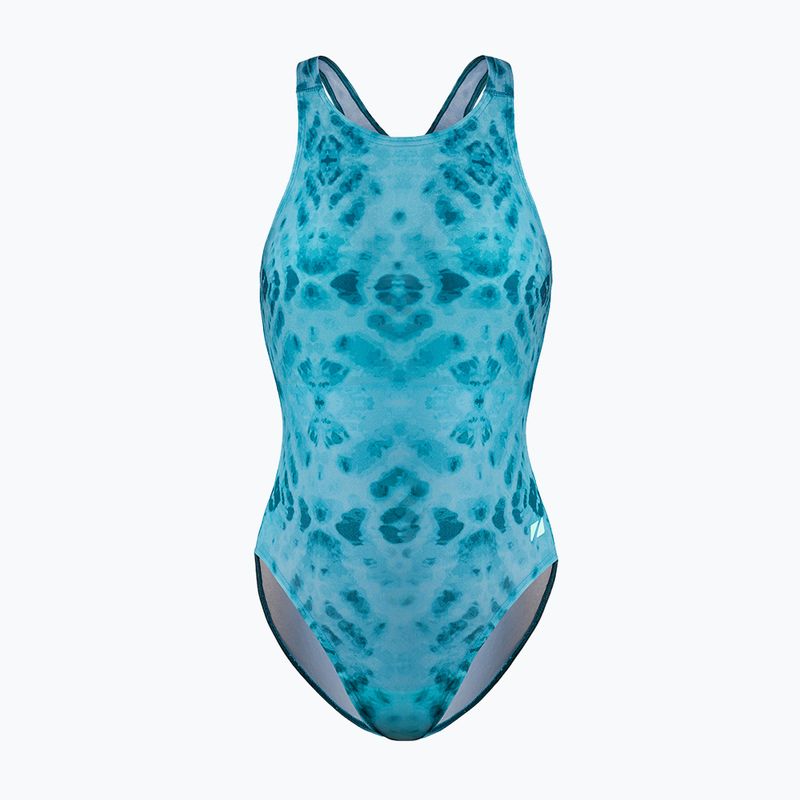 Costum de baie întreg pentru femei ZONE3 Classic teal tie-dye