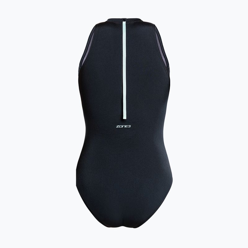 Costum de baie întreg pentru femei ZONE3 High Neck Costume black 2