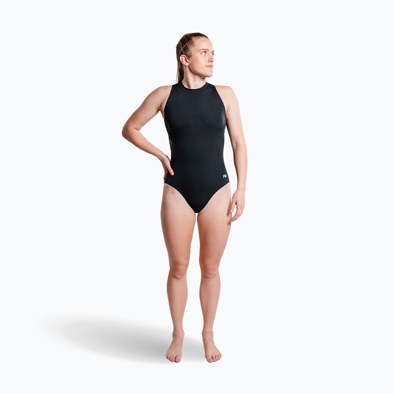 Costum de baie întreg pentru femei ZONE3 High Neck Costume black 3