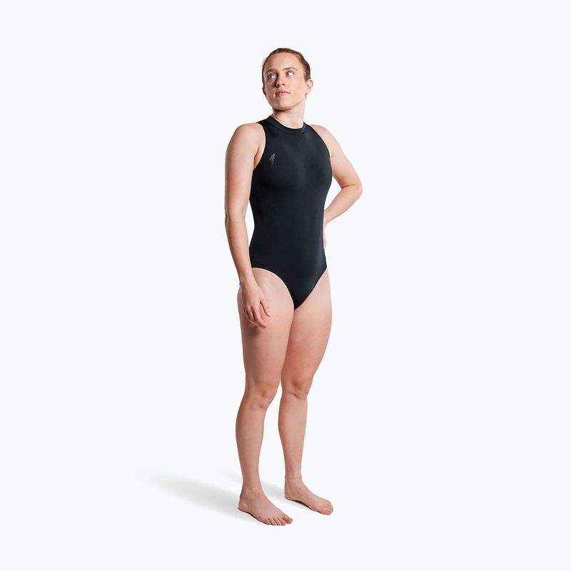 Costum de baie întreg pentru femei ZONE3 High Neck Costume black 4