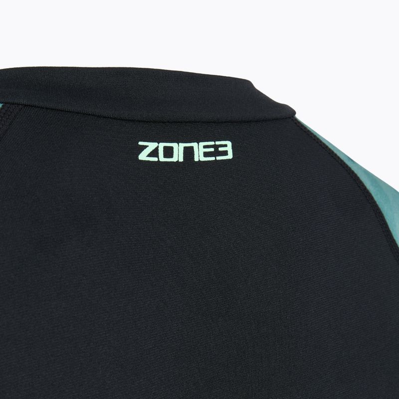 Costum de baie întreg pentru femei ZONE3 Long Sleeve teal tie dye 4
