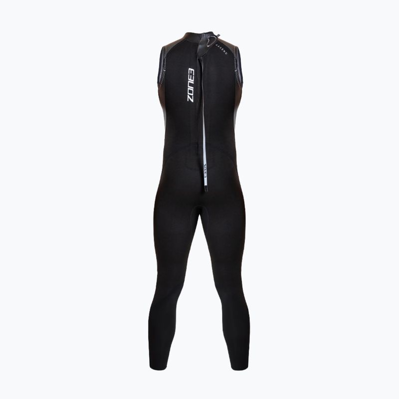 Costum de triatlon pentru bărbați ZONE3 Glide Sleeveless Wetsuit black/grey 2