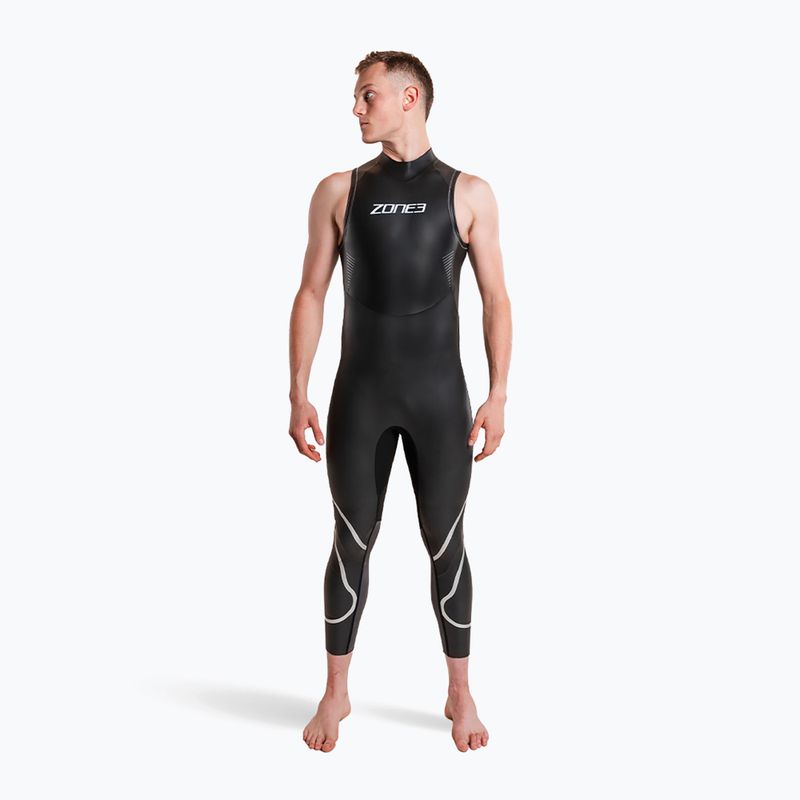Costum de triatlon pentru bărbați ZONE3 Glide Sleeveless Wetsuit black/grey 3