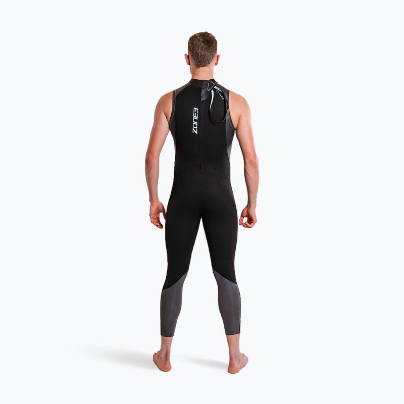 Costum de triatlon pentru bărbați ZONE3 Glide Sleeveless Wetsuit black/grey 4
