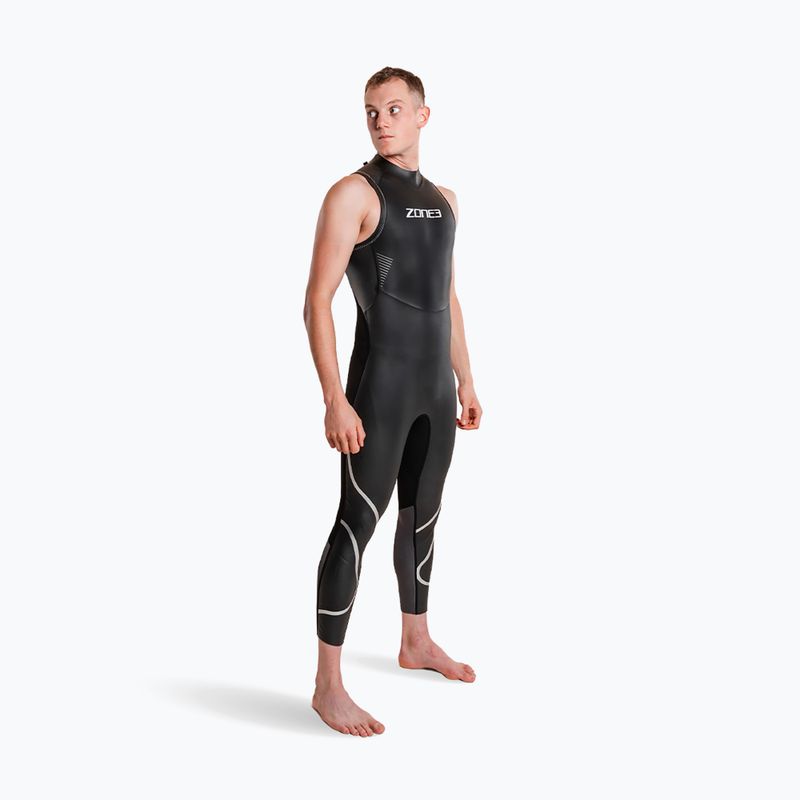 Costum de triatlon pentru bărbați ZONE3 Glide Sleeveless Wetsuit black/grey 5