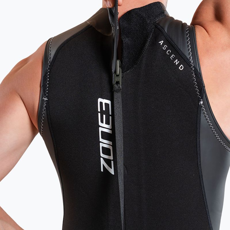 Costum de triatlon pentru bărbați ZONE3 Glide Sleeveless Wetsuit black/grey 7
