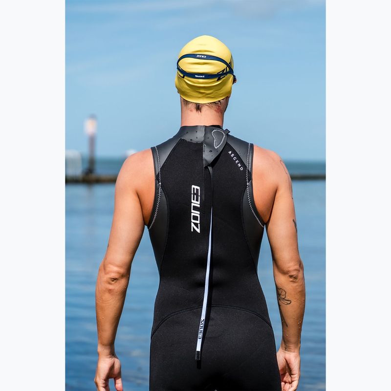 Costum de triatlon pentru bărbați ZONE3 Glide Sleeveless Wetsuit black/grey 9