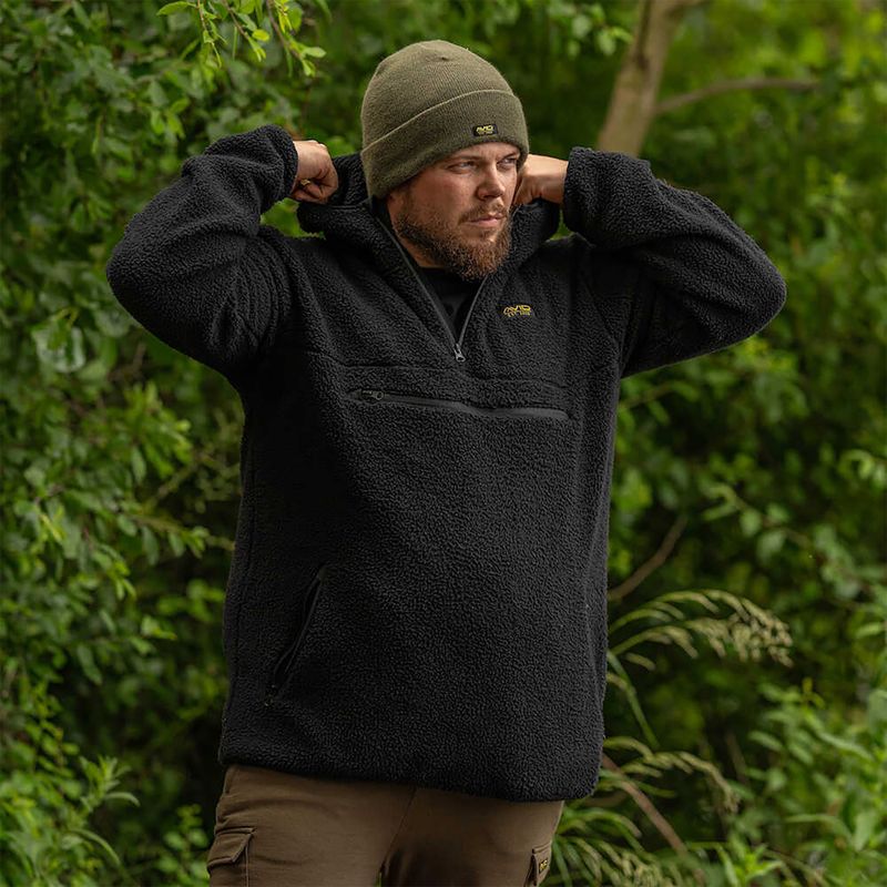 Bluză pentru bărați Avid Carp Sherpa Pullover black 2