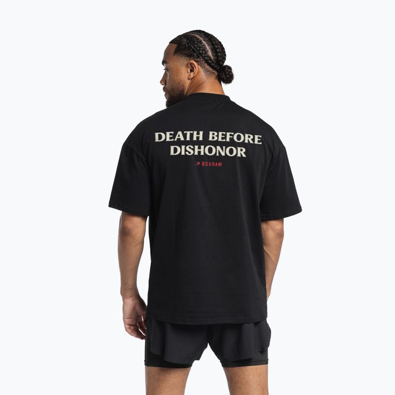 Tricou pentru bărbați BOXRAW Death Before Dishonor Oversized black 3