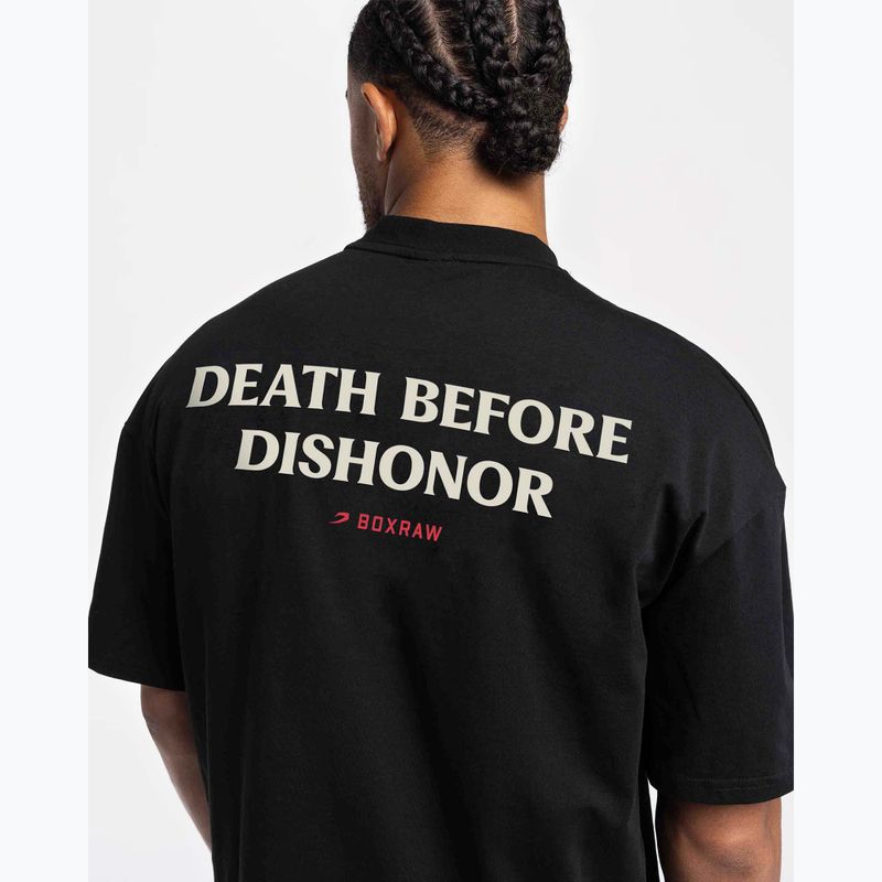 Tricou pentru bărbați BOXRAW Death Before Dishonor Oversized black 7