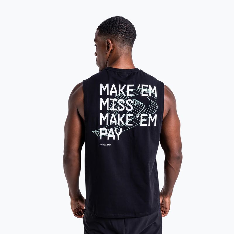 Tricou pentru bărbați BOXRAW Make 'Em Miss Muscle black 3
