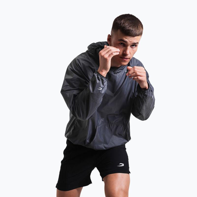Geacă rezistentă la vânt pentru bărbați Boxraw Genaro Oversized Windbreaker Hoodie charcoal 3