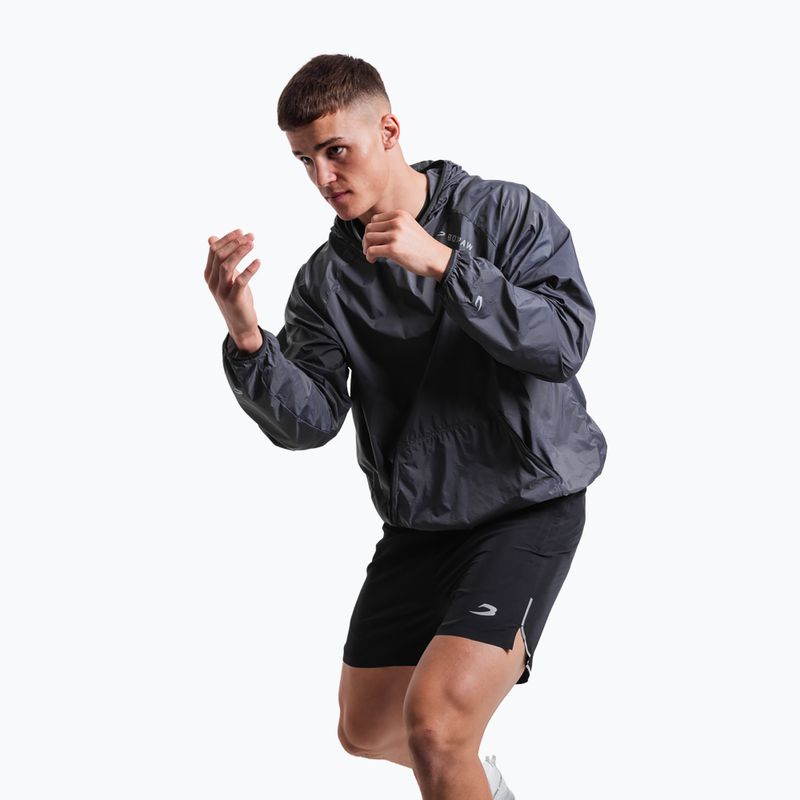 Geacă rezistentă la vânt pentru bărbați Boxraw Genaro Oversized Windbreaker Hoodie charcoal 4