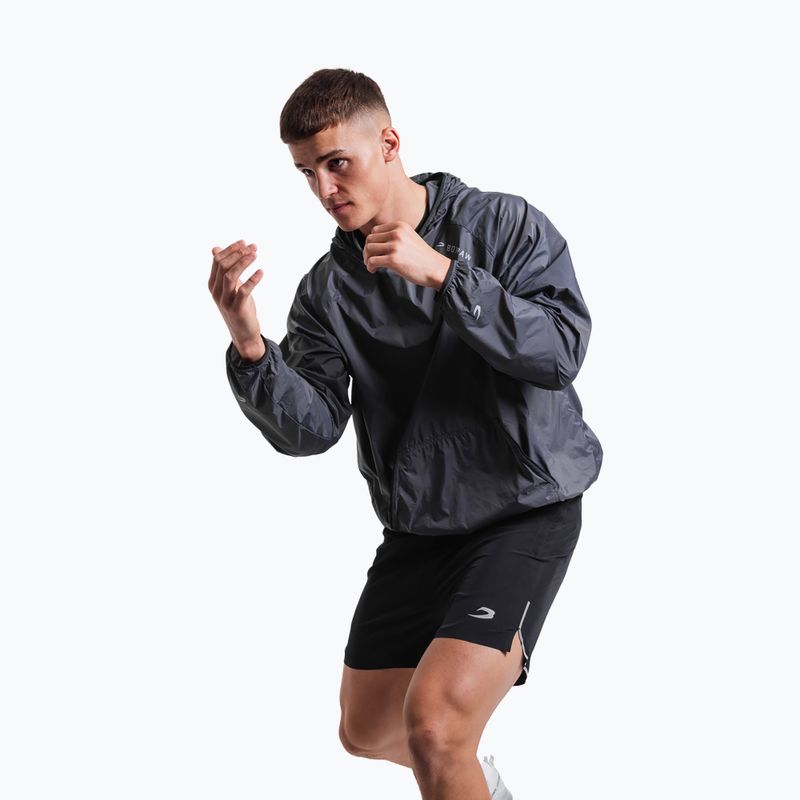 Bluză pentru bărbați BOXRAW Genaro Oversized Windbreaker Hoodie charcoal 4
