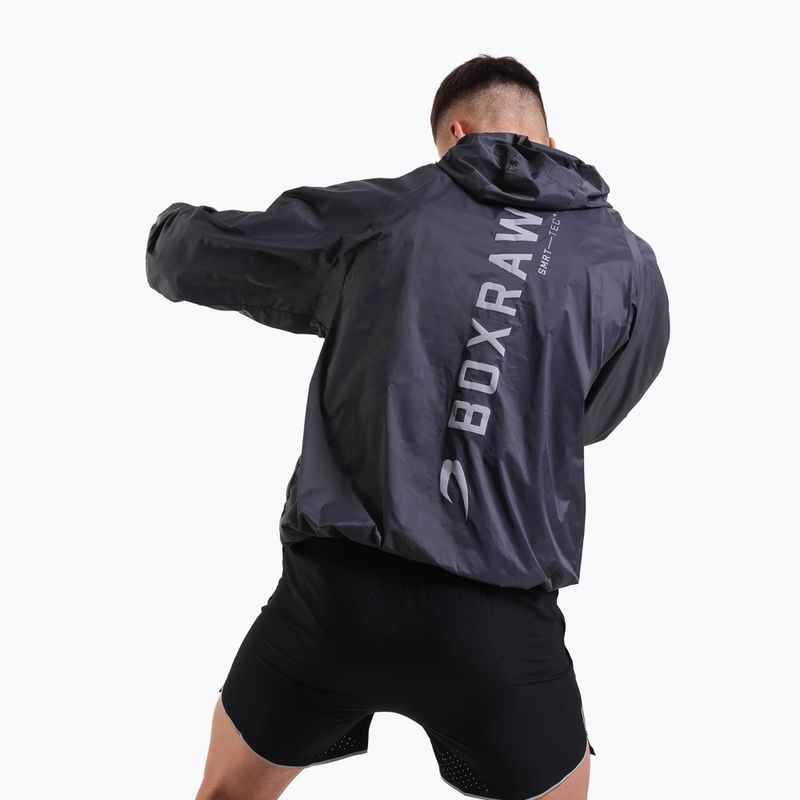 Bluză pentru bărbați BOXRAW Genaro Oversized Windbreaker Hoodie charcoal 6