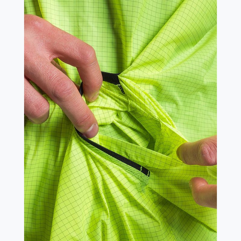 Jachetă de vânt pentru bărbați BOXRAW Genaro Oversized Windbreaker Hoodie galben neon 8