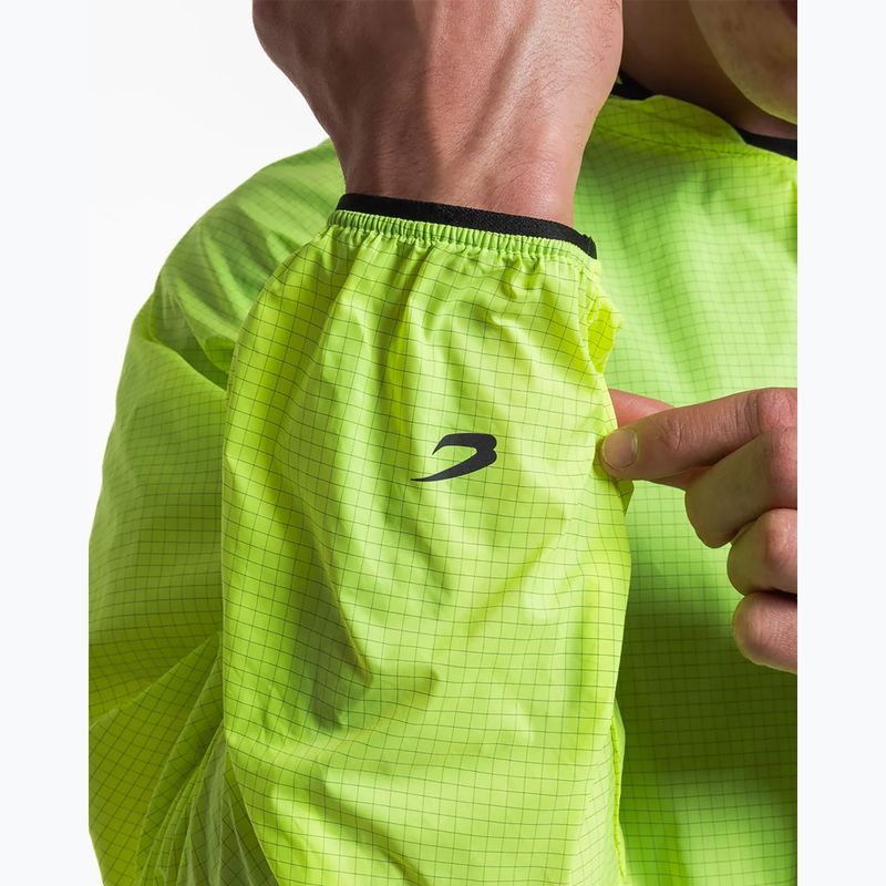 Jachetă de vânt pentru bărbați BOXRAW Genaro Oversized Windbreaker Hoodie galben neon 9