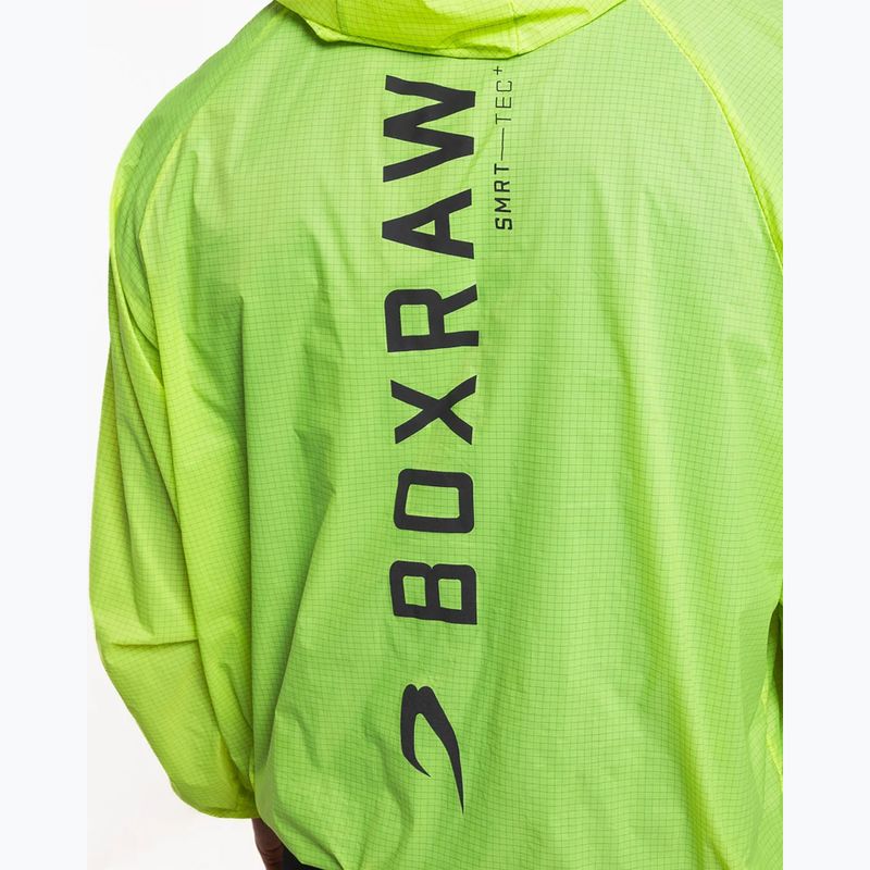 Jachetă de vânt pentru bărbați BOXRAW Genaro Oversized Windbreaker Hoodie galben neon 10