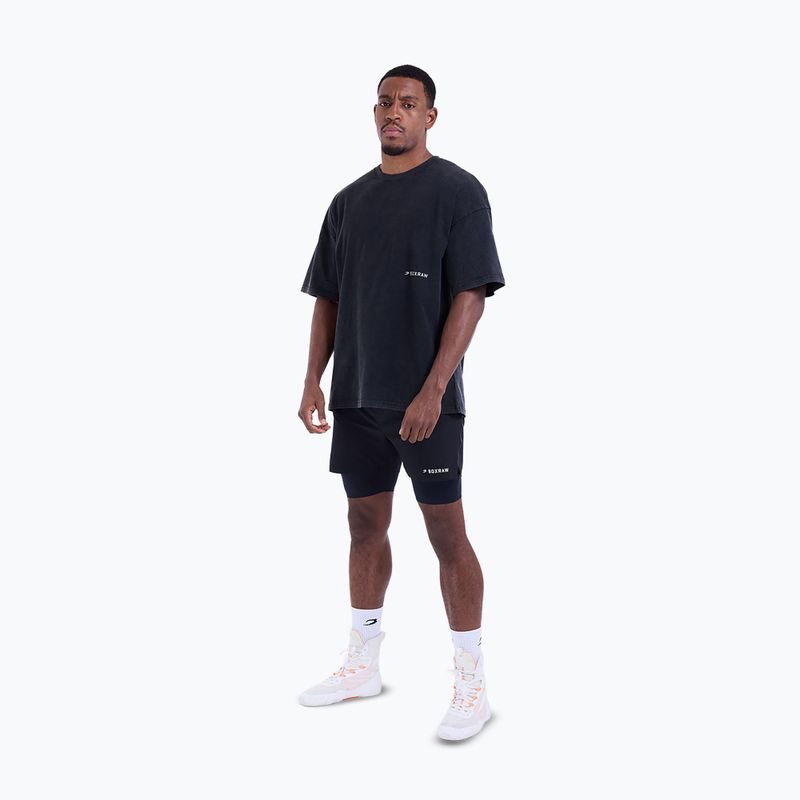 Pantaloni scurți de antrenament pentru bărbați BOXRAW Sparring Club 2-in-1 black 2