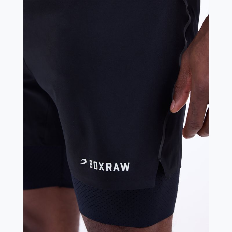 Pantaloni scurți de antrenament pentru bărbați BOXRAW Sparring Club 2-in-1 black 6