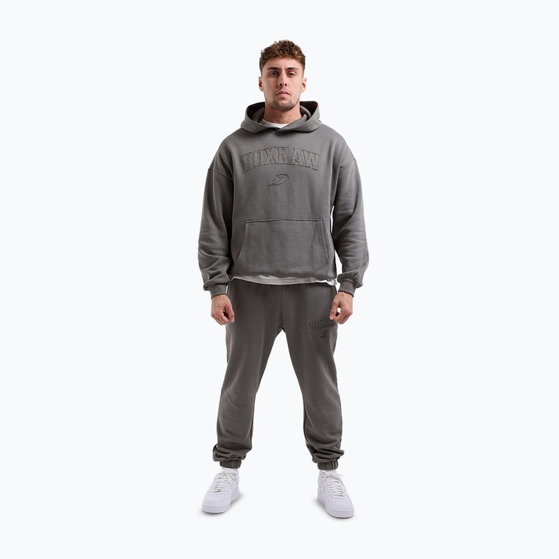 Bluză pentru bărbați BOXRAW East Street Hoodie distressed grey 2