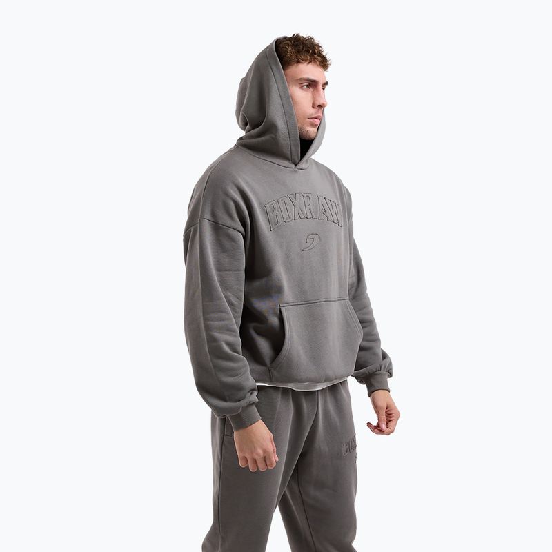Bluză pentru bărbați BOXRAW East Street Hoodie distressed grey 4