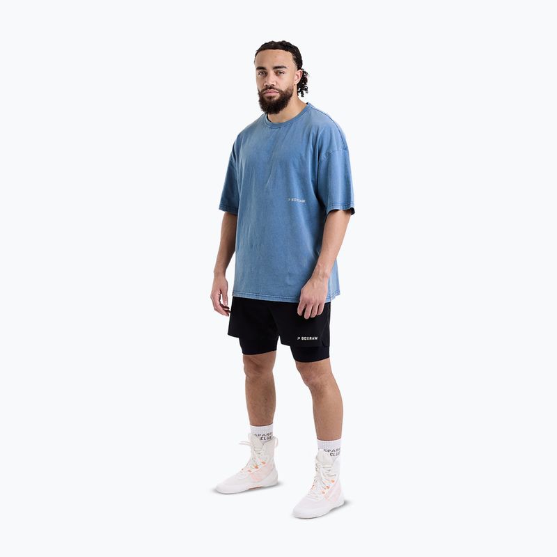 Tricou pentru bărbați BOXRAW Sparring Club Oversized washed baby blue 2