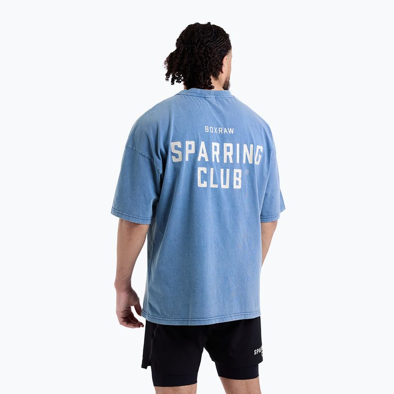 Tricou pentru bărbați BOXRAW Sparring Club Oversized washed baby blue 3