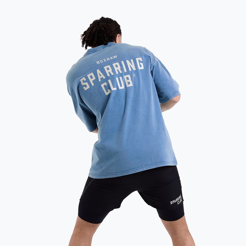 Tricou pentru bărbați BOXRAW Sparring Club Oversized washed baby blue 6