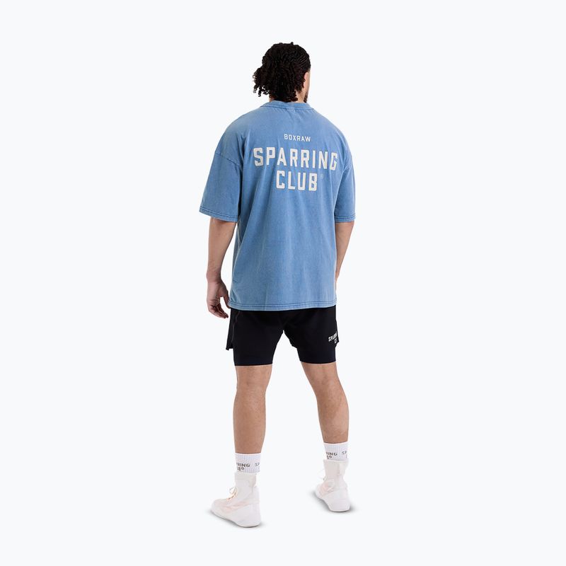 Tricou pentru bărbați BOXRAW Sparring Club Oversized washed baby blue 7