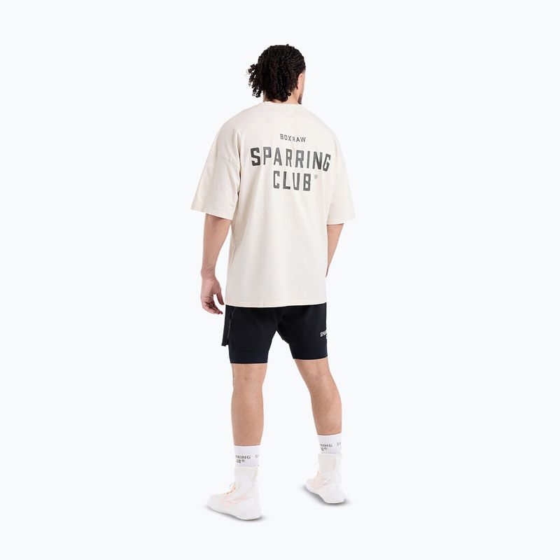 Tricou pentru bărbați BOXRAW Sparring Club Oversized washed beige 3