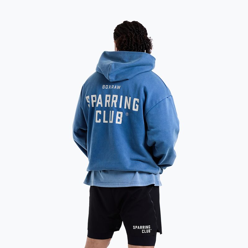Bluză pentru bărbați BOXRAW Sparring Club Oversized Hoodie washed baby blue 3