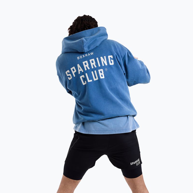 Bluză pentru bărbați BOXRAW Sparring Club Oversized Hoodie washed baby blue 5
