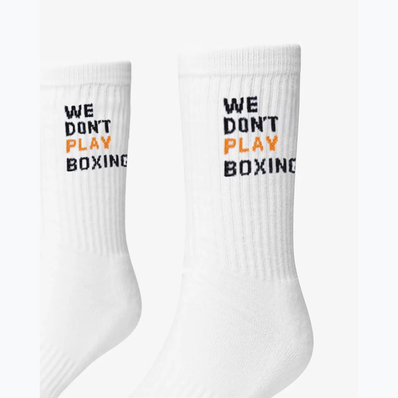 Șosete pentru bărbați BOXRAW We Don't Play Boxing Crew 3 pairs white 4