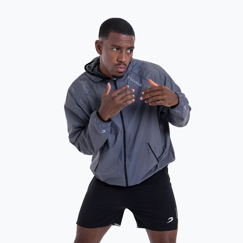 Geacă pentru bărbați BOXRAW Genaro Zip Up Windbreaker charcoal 5