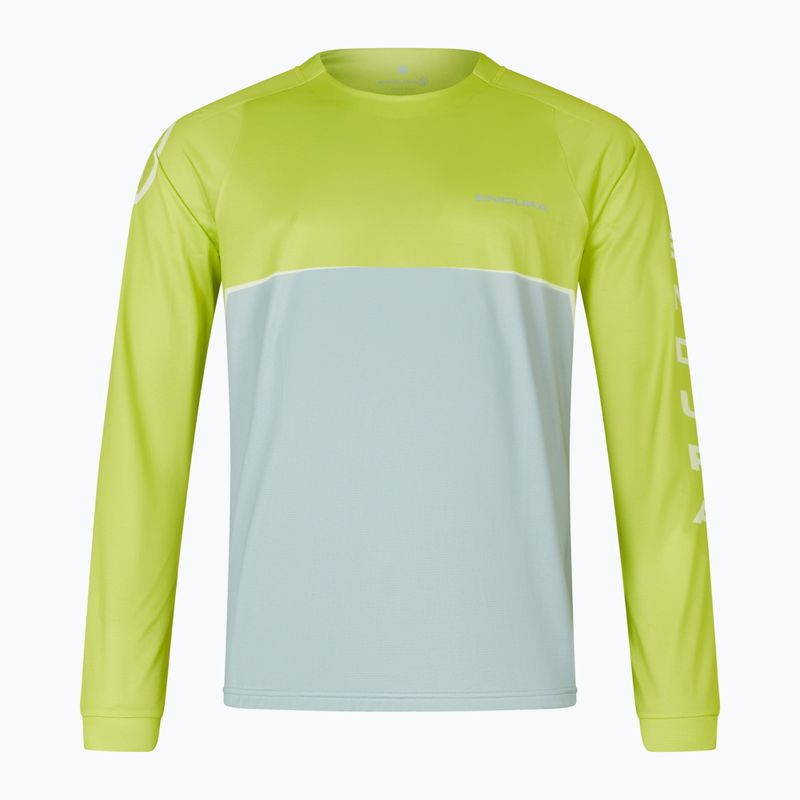 Longsleeve de ciclism pentru bărbați Endura Core Printed lime green