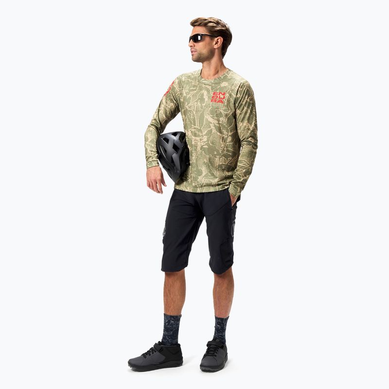 Longsleeve de ciclism pentru bărbați Endura Grid Floral Ltd tweed green 2