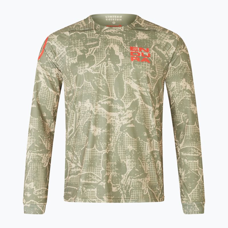 Longsleeve de ciclism pentru bărbați Endura Grid Floral Ltd tweed green 4