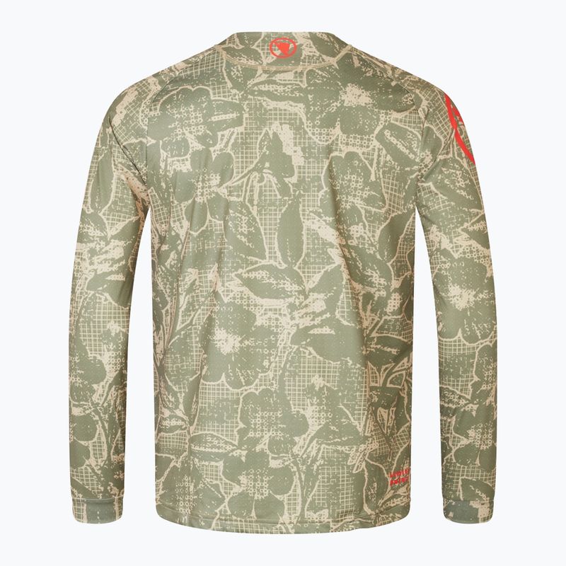 Longsleeve de ciclism pentru bărbați Endura Grid Floral Ltd tweed green 5