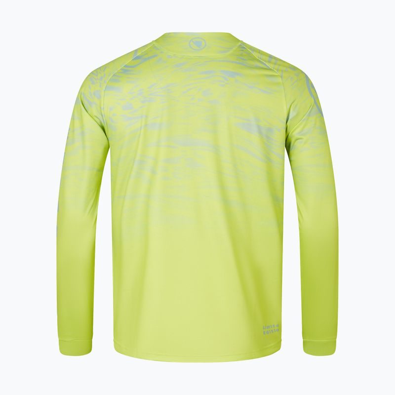 Longsleeve de ciclism pentru bărbați Endura Marble Ltd Printed lime green 2