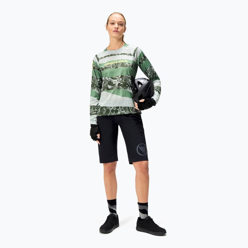 Longsleeve de ciclism pentru femei Endura Patchwork Ltd W machair green 2
