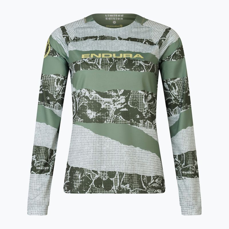 Longsleeve de ciclism pentru femei Endura Patchwork Ltd W machair green 6