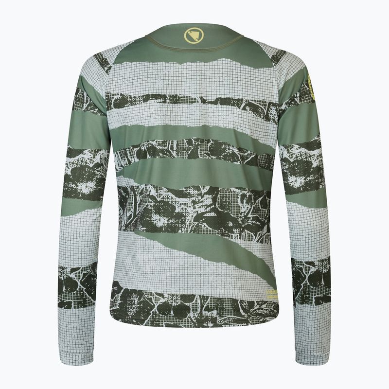 Longsleeve de ciclism pentru femei Endura Patchwork Ltd W machair green 7