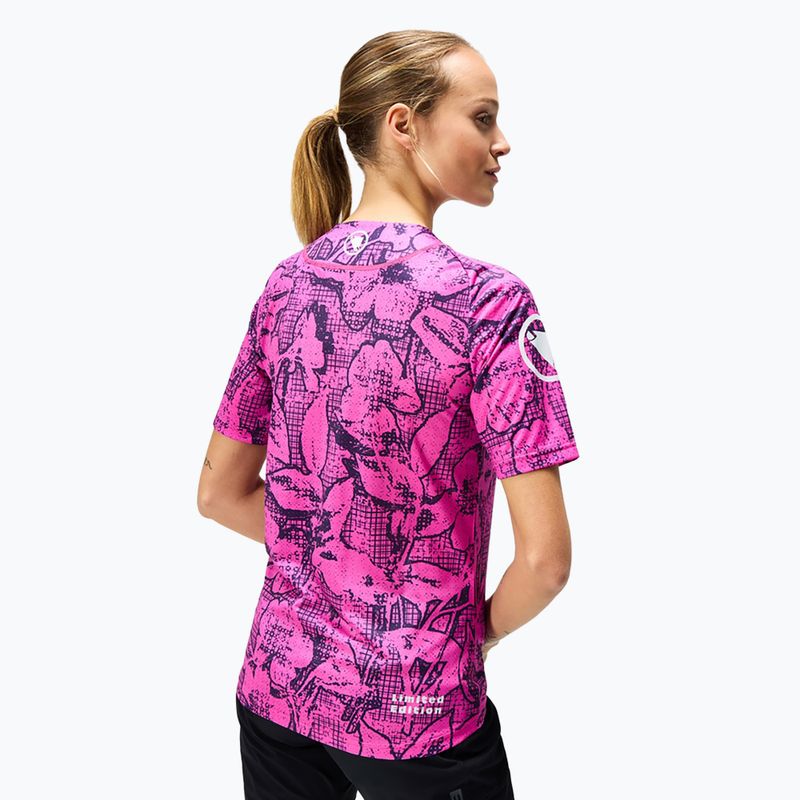 Tricou de ciclism pentru femei Endura Grid Floral Ltd W pink pop 3