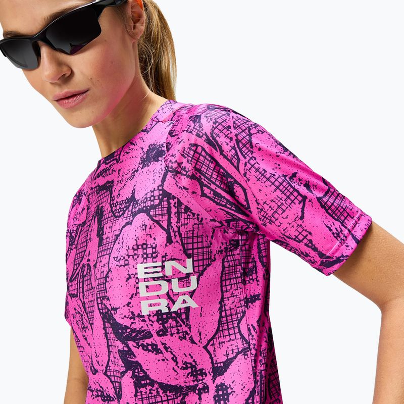 Tricou de ciclism pentru femei Endura Grid Floral Ltd W pink pop 5