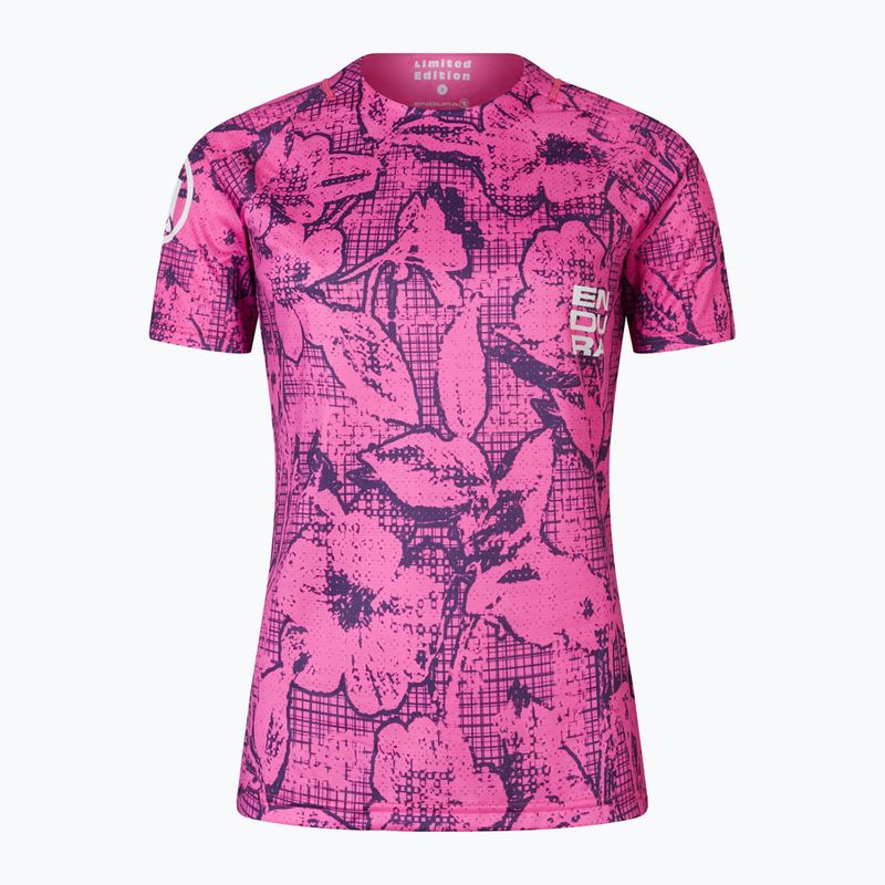 Tricou de ciclism pentru femei Endura Grid Floral Ltd W pink pop 7