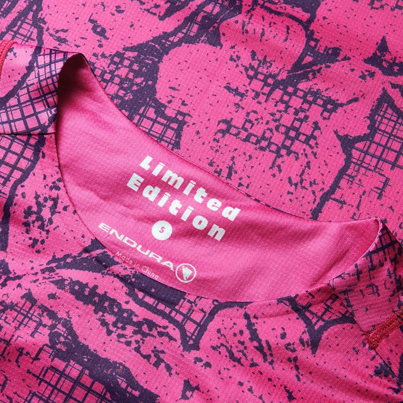Tricou de ciclism pentru femei Endura Grid Floral Ltd W pink pop 9