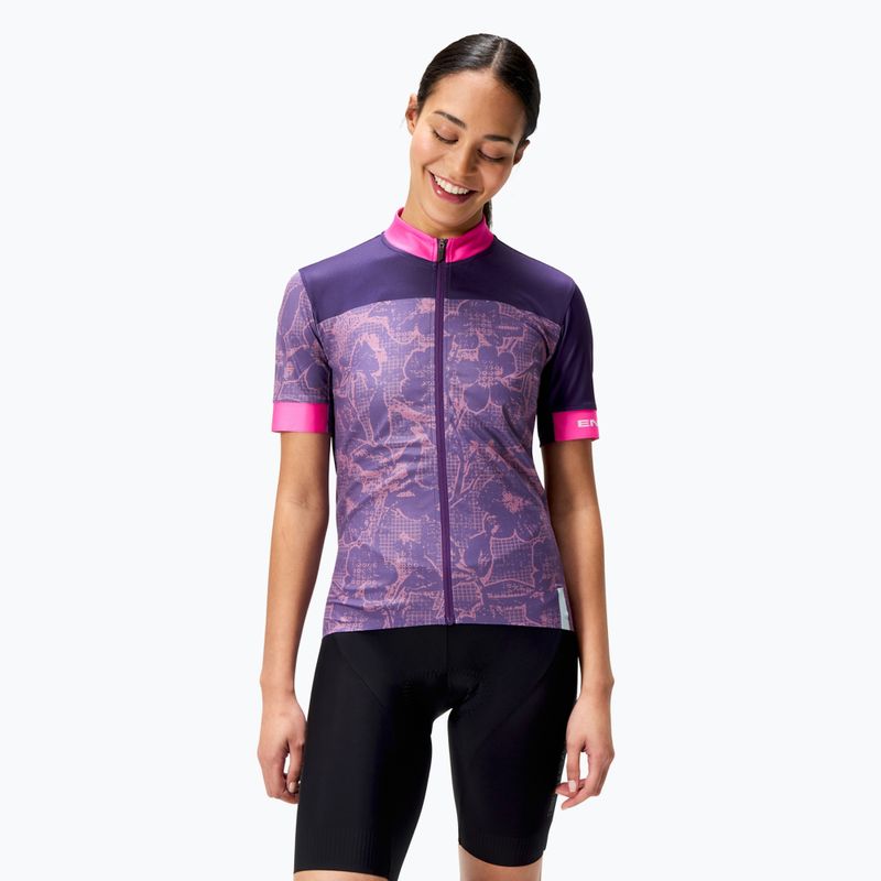 Tricou de ciclism pentru femei Endura Floral FS260 W bramble