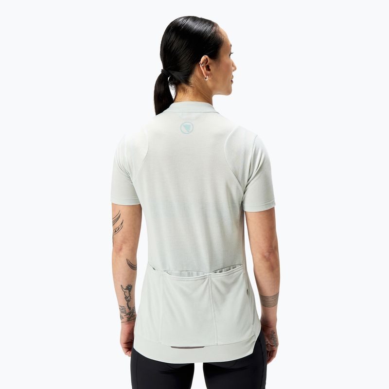 Tricou de ciclism pentru femei Endura Loop Zipped mains grey 3