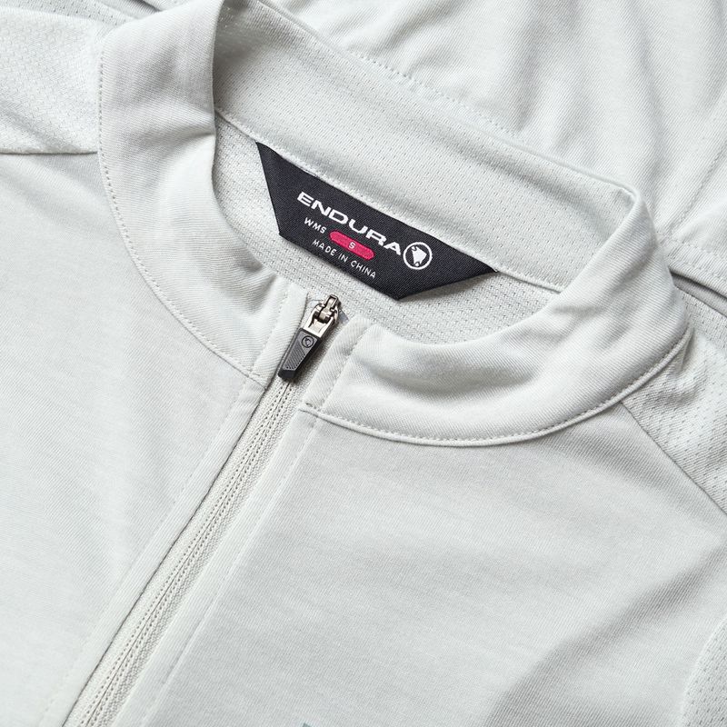 Tricou de ciclism pentru femei Endura Loop Zipped mains grey 6